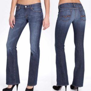 7 For All Mankind 7FAM Dark Wash Flared Jeans